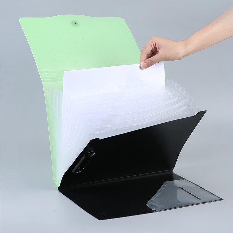 Two-In-One Organ Bag Folder 13 Grid Student Test Paper Organizing Storage Folder Office Data Classification File Package - Image 4