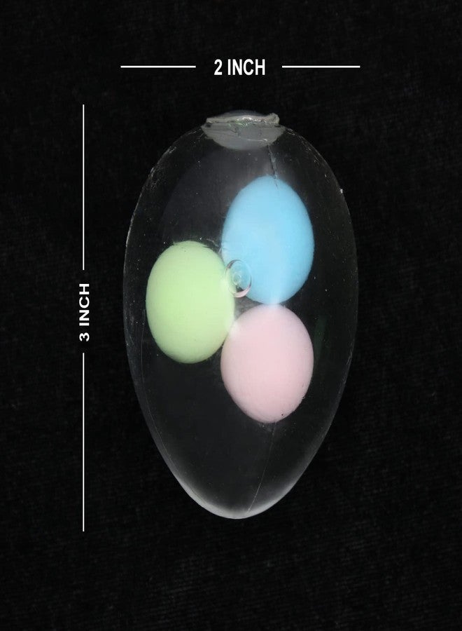 Baal Transparent Anti Stress Squeezable Egg Shape Ball Squishy Toys for Boys and Girls (Set of 2) - Image 2
