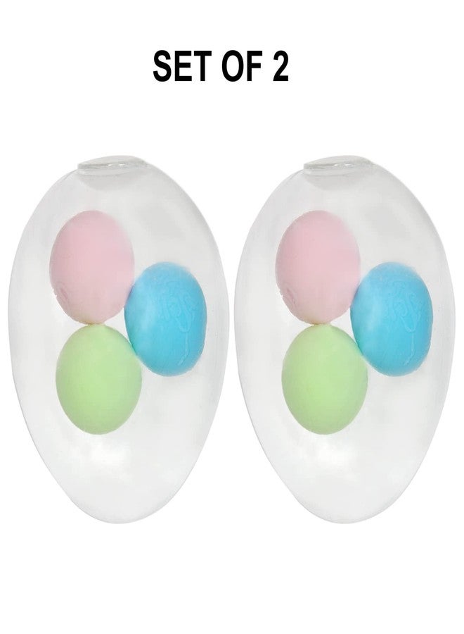 Baal Transparent Anti Stress Squeezable Egg Shape Ball Squishy Toys for Boys and Girls (Set of 2) - Image 4