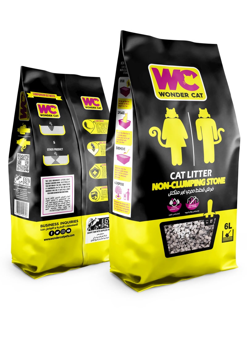 Wonder Cat NON - CLUMPING STONE CAT LITTER 6L