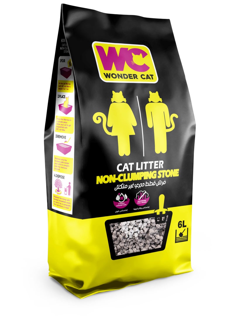 Wonder Cat NON - CLUMPING STONE CAT LITTER 6L
