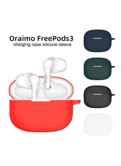 Generic Protective Case For Oraimo FreePods 3/3C Earphone Charging Box Silicone Shockproof ​Cover _ Red  - Image 2