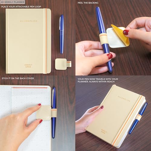 NEORAH — A5 Dated WEEKLY Planner 2026 ACCOMPLISH—264 Pages of Yearly |12 Month | 52 Week+24 Hours + Notes pages for each week—Office Diary Academic diary-Hardcover [Pen Loop Attachable] (AFTERGLOW) - Image 3