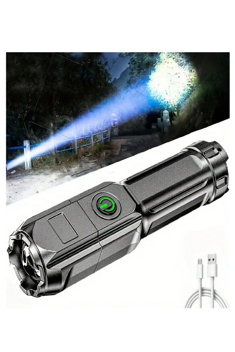 Flashlight | Rechargeable flashlight | Waterproof light | Outdoor gear | Camping light | Emergency torch | USB light | Multi-function flashlight | LED torch | Night work light - Image 1