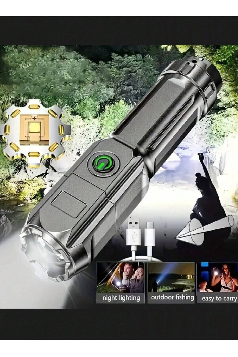 Flashlight | Rechargeable flashlight | Waterproof light | Outdoor gear | Camping light | Emergency torch | USB light | Multi-function flashlight | LED torch | Night work light - Image 2