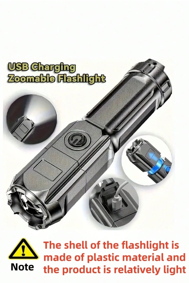 Flashlight | Rechargeable flashlight | Waterproof light | Outdoor gear | Camping light | Emergency torch | USB light | Multi-function flashlight | LED torch | Night work light - Image 3