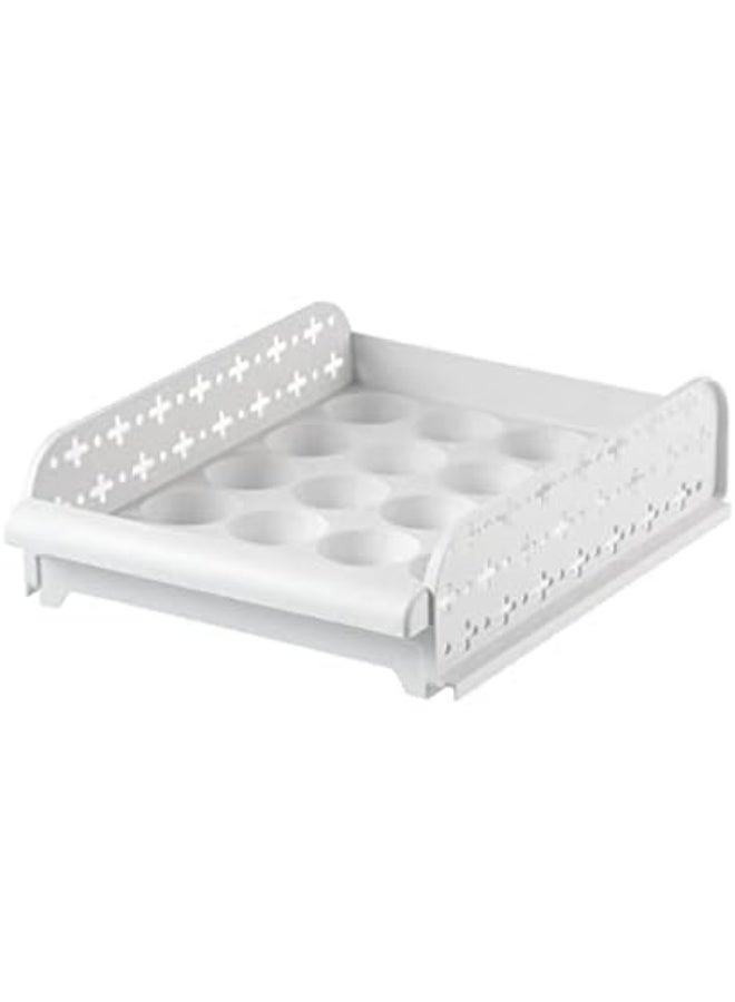 Multi-layer Plastic Refrigerator Drawer Fresh Storage Box Egg Rack Removable Kitchen Tools Portable Wild Picnic Egg Organizer  - Image 1