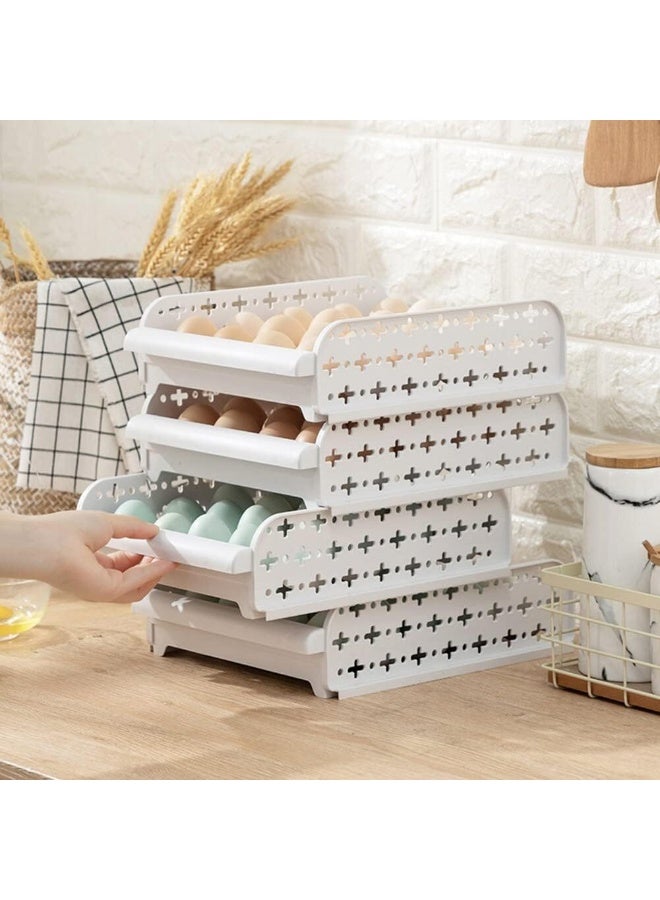 Multi-layer Plastic Refrigerator Drawer Fresh Storage Box Egg Rack Removable Kitchen Tools Portable Wild Picnic Egg Organizer  - Image 3