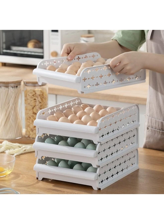 Multi-layer Plastic Refrigerator Drawer Fresh Storage Box Egg Rack Removable Kitchen Tools Portable Wild Picnic Egg Organizer  - Image 4
