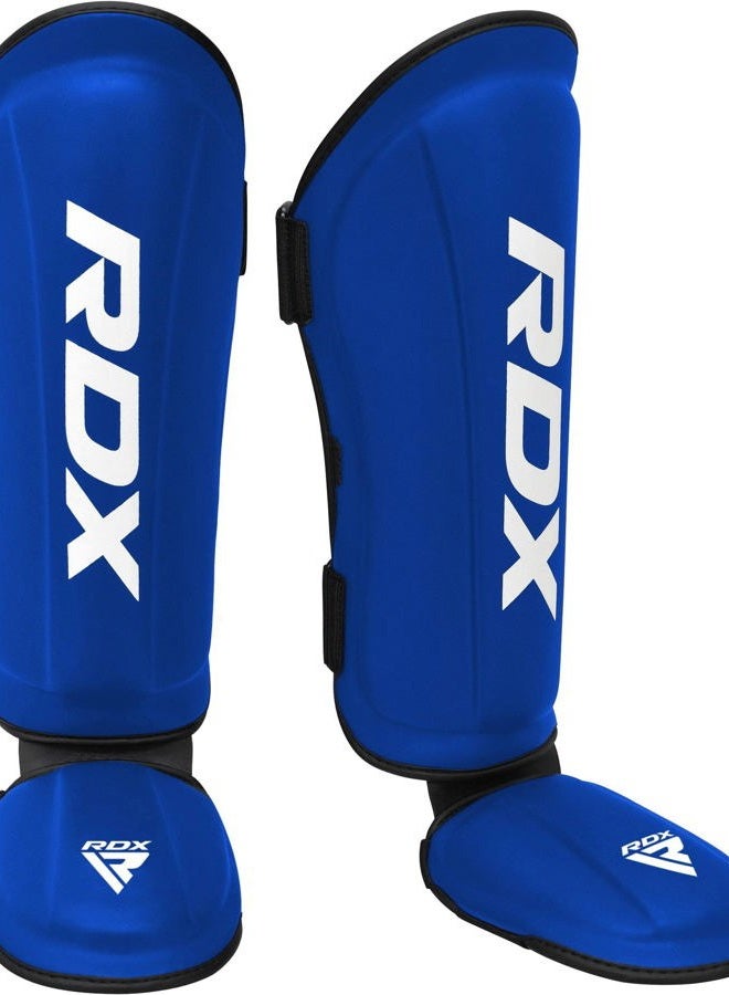 Rdx Shin Guards Kickboxing Muay Thai, SATRA SMMAF Approved, Premium Maya Hide Leather, Leg Instep Protection Pads, MMA Martial Arts kicking Sparring Training Gear, BJJ Karate Boxing Taekwondo, Black - Image 1