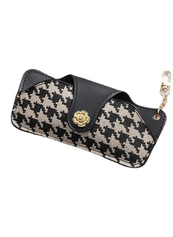 Soft Leather Sunglasses Bag, Travel Sunglass Holder, Portable Slim Eyeglass Case, Sunglasses Pouch (Black) - Image 1