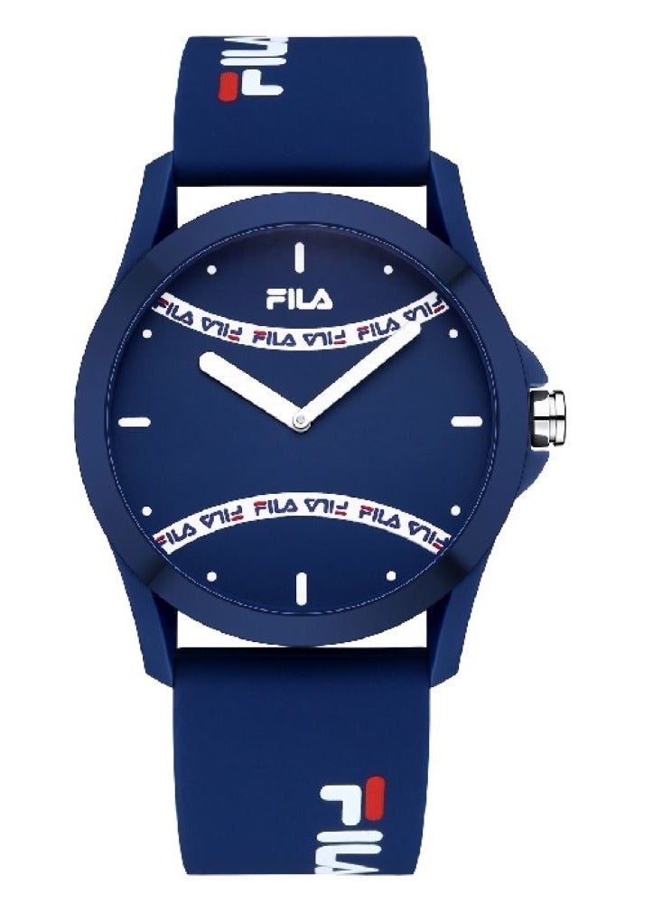 Fila Style Unisex Analog Watch ABS Case Blue Silicone Strap, 38-864-001, size 43mm - Image 1