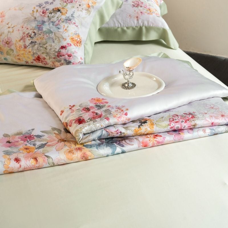 2026 Tencel Breeze Blossom-Pink Summer Quilt Set - Lightweight Air-Conditioning Blanket - Image 3