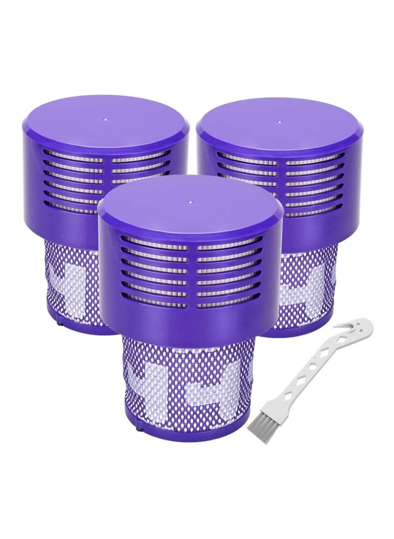 Y&D - Replacement Filters, SYOSI V10 Filters for Dyson Cyclone Series, Replace Part No. 969082-01, 3 Pack and 1 Clean Brush - Image 1