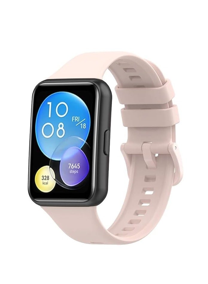 Silicone Band Compatible with Huawei Watch Fit 2, Waterproof Breathable Silicone Sport Replacement Strap for Men Women, Replacement Strap for Huawei Watch Fit 2 - Image 1