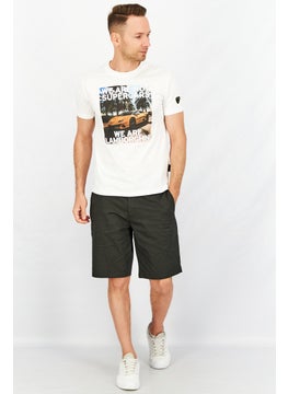 LAMBORGHINI Men Crew Neck Short Sleeves Graphic T-Shirt, White  - Image 4