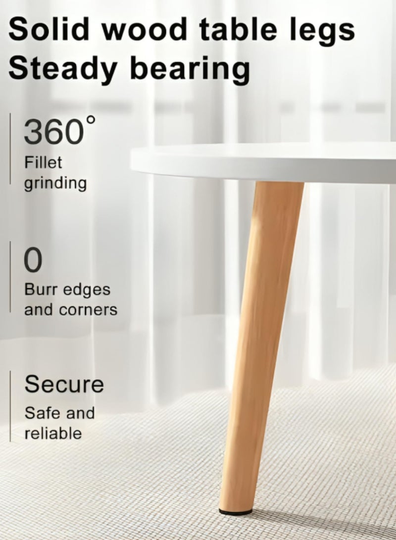 Maanys Small Coffee Table 30×30×32 cm – Modern Wooden Side Table with Storage Shelf for Living Room, Bedroom, and Office - Image 3