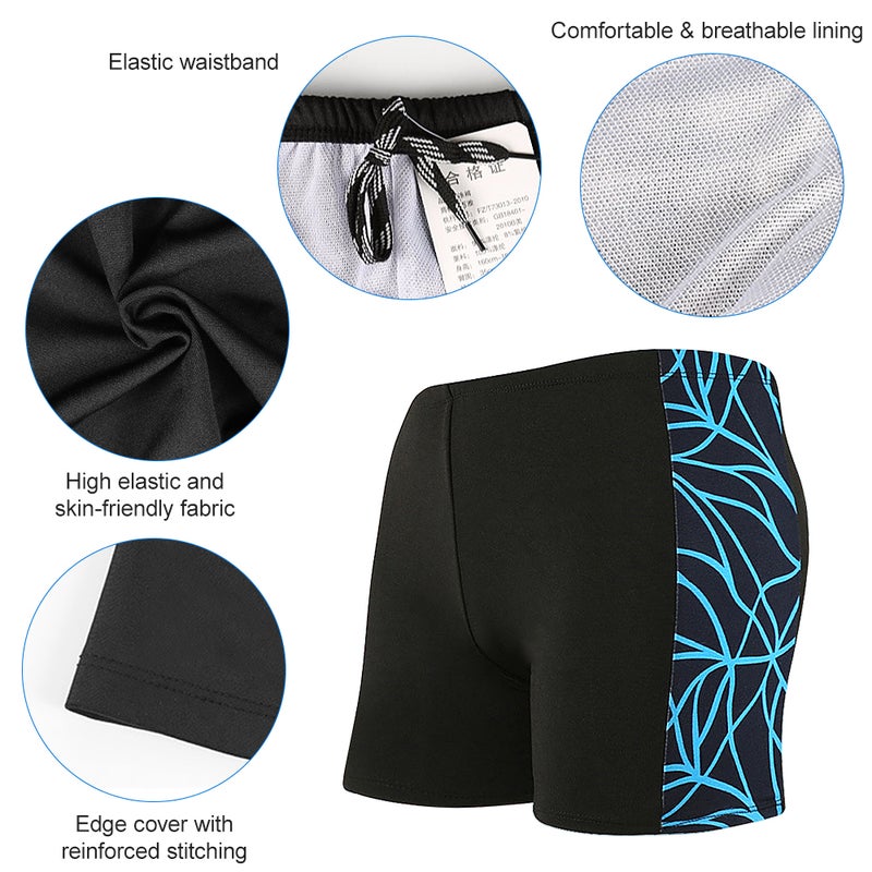 Quick Dry Men's Swimming Trunks Sport Underwear Drawstring Boxer Briefs Summer Breathable Elastic Underpants Underdrawers Swimsuit Bottom - Image 4