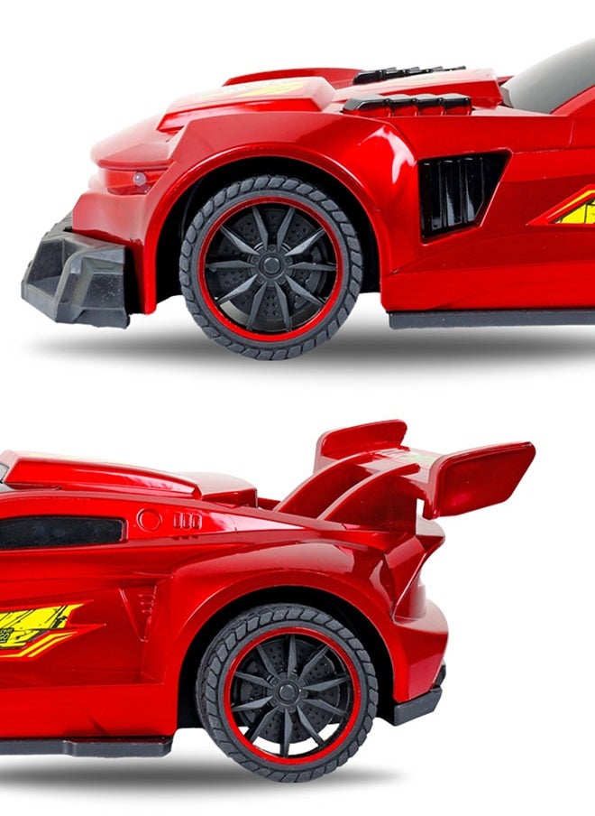 KOOL SPEED - 1:10 Scale LED Light-Up Red R/C Racing Car – 2.4G High-Speed Remote-Controlled Car with Dynamic Lights, Durable Construction & Powerful Motor, Indoor & Outdoor Fun, Perfect for Kids Aged 3+ - Image 1
