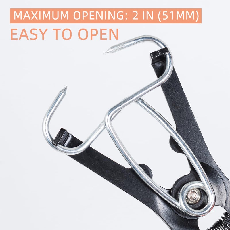 PLATATO 10 Pcs Miter Spring Clamps Kit Spring Loaded Pliers with 8 Miter Clamps for Trim, Woodworking, Picture Frames, Crown Molding Tool - Image 3