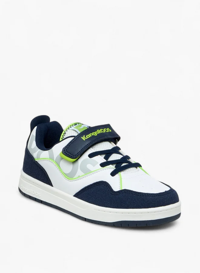 kangaROOS Boys' Panelled Sneakers with Hook and Loop Closure