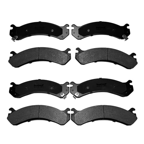 IBESTWOLF Front & Rear Ceramic Brake Pads for 2001-2006 Chevy Silverado GMC Sierra 3500 for 2007-2010 Chevy Silverado GMC Sierra 3500 HD, Disc Brake Pad Replacement P-784 P-909 - Image 1