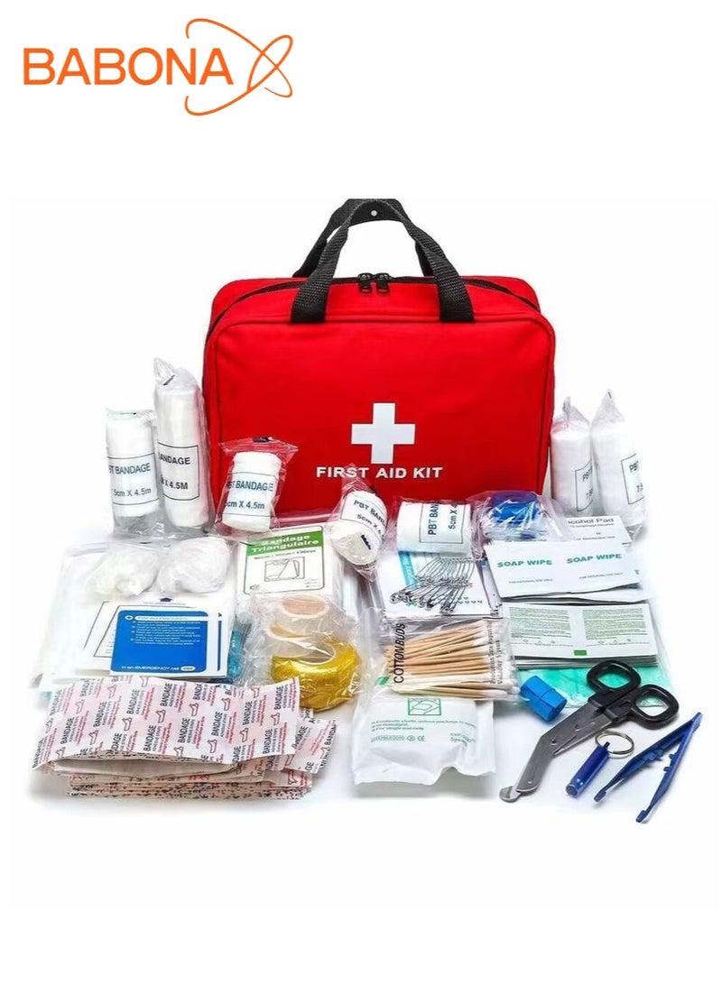 بابونا مجموعة الإسعافات الأولية الخارجية - حقيبة محمولة للصيد والمشي لمسافات طويلة والتخييم - تتضمن لوازم الطوارئ والملحقات للاستخدام متعدد الأغراض - Image 1