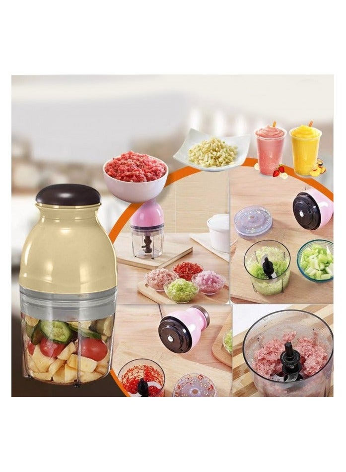 Electric Food Chopper Safe BPA Free Food Processor for Baby Food Meat Vegetables 1.2L Green