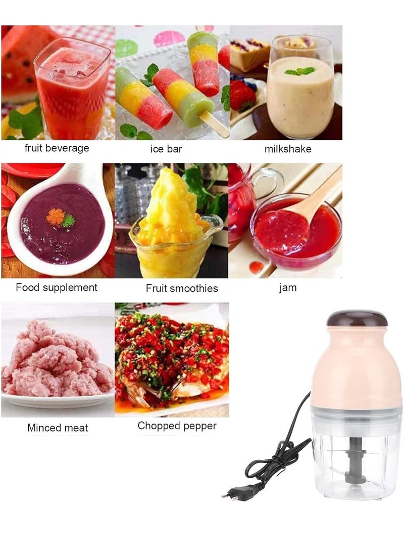 Electric Food Chopper Safe BPA Free Food Processor for Baby Food Meat Vegetables 1.2L Green