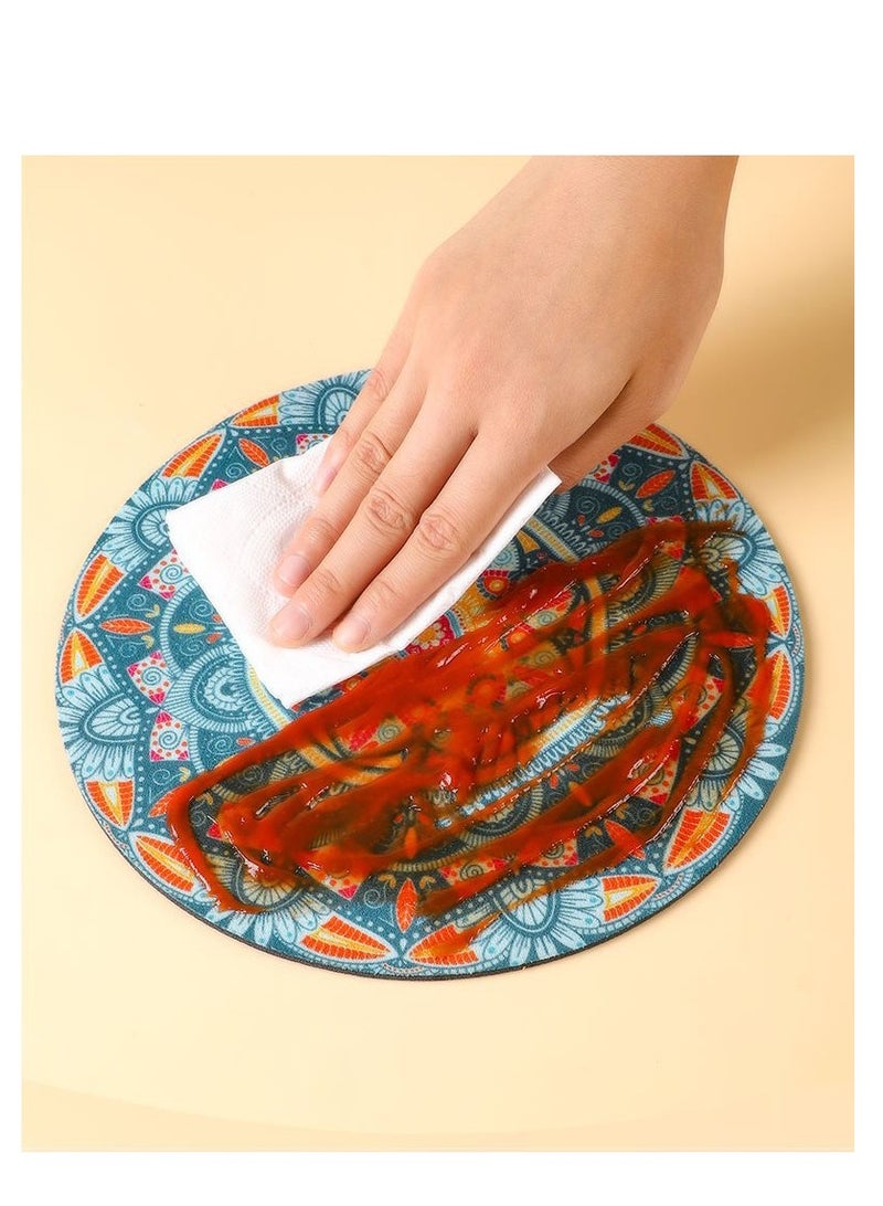 22cm Round Silicone Trivet for Hot Dishes, Hot Pots and Pans, Heat-Resistant Hot Pads, Arabesque Pot Holders for Kitchen, Hot Plate Mats for Kitchen Countertops, Table  - Image 3