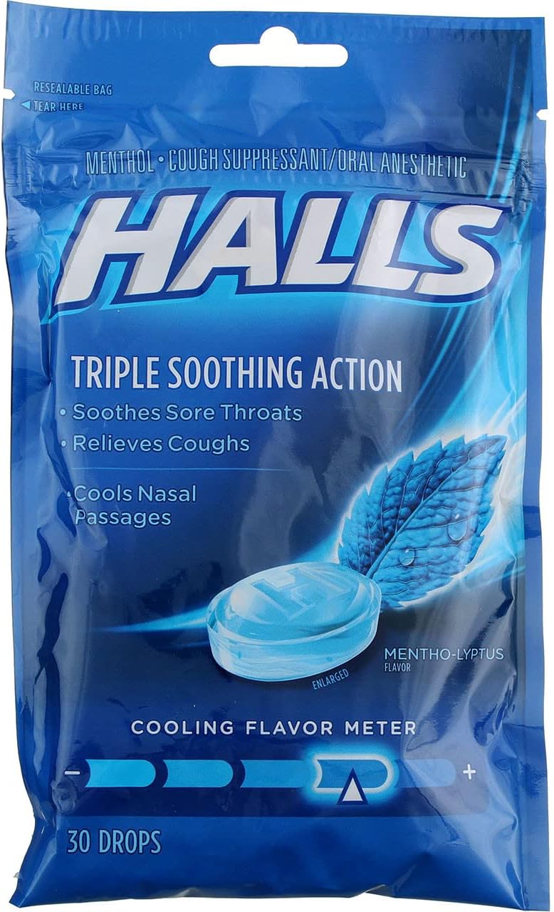 Halls MenthoLyptus Drops 30 ct Pack of 6 - Image 1