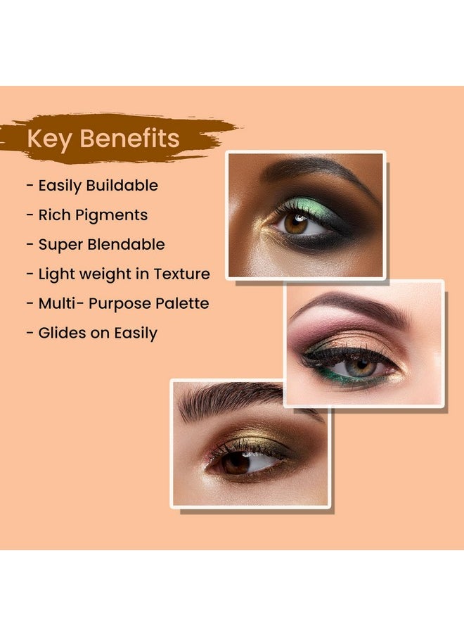matt look 41 Colors Hd Pro Glam Palette|Multi-Purpose|Bright Vibrant Colors|Water Proof Formula|Easy To Use & Blend|One Stroke Application|Eye Shadows & Highlighters In 1 Palette- 41.6 Gm Multicolor  - Image 3