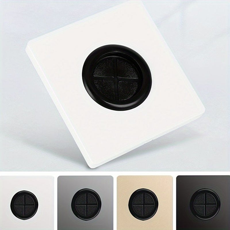 1pc 86 Type Wall Blank Panel White With Outlet Hole Decorative Cover Cable Socket With Pad Cable Organizer Storage 33mm - Image 5