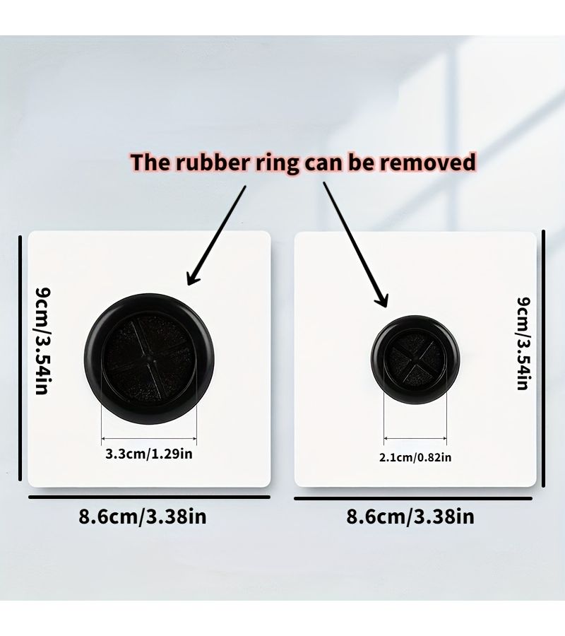 1pc 86 Type Wall Blank Panel White With Outlet Hole Decorative Cover Cable Socket With Pad Cable Organizer Storage 33mm - Image 2