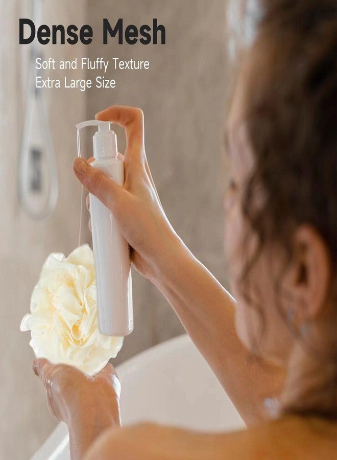 MISSJOJIAY Luffa Loofah Sponge Shower Loofahs 50g Shower Bath Sponges Exfoliating Mesh Pouf Mesh Balls 4 Colors for Body Wash Back Scrubber Bathroom Men Women Soft Scrubber Cleaning Bathing Accessories Tool - Image 3