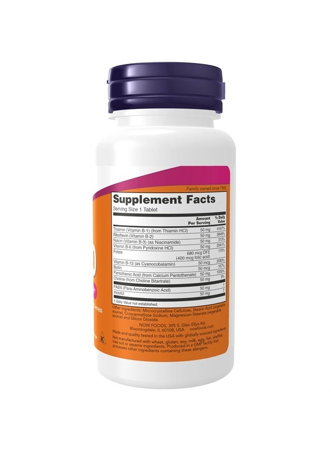 now Supplements, Vitamin B-50 mg, Energy Production*, Nervous System Health*, 100 Tablets - Image 2