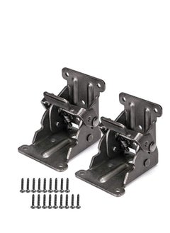 Folding Brackets, 2PCS 18 Screws Self Lock Foldable Leg Hinges, for Folding Legs Folding Workbench Folding Desktop Expansion in The Kitchen