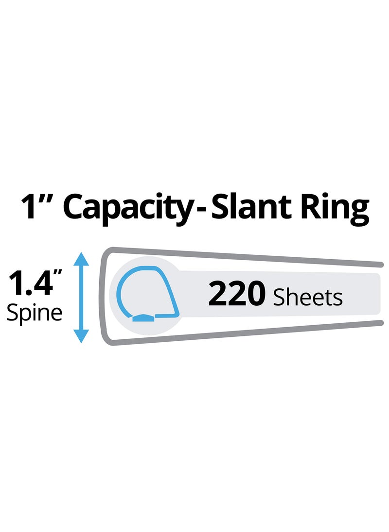 AVERY Avery 27250 Durable Binder with Slant Rings, 11 x 8 1/2, 1", Black  - Image 2