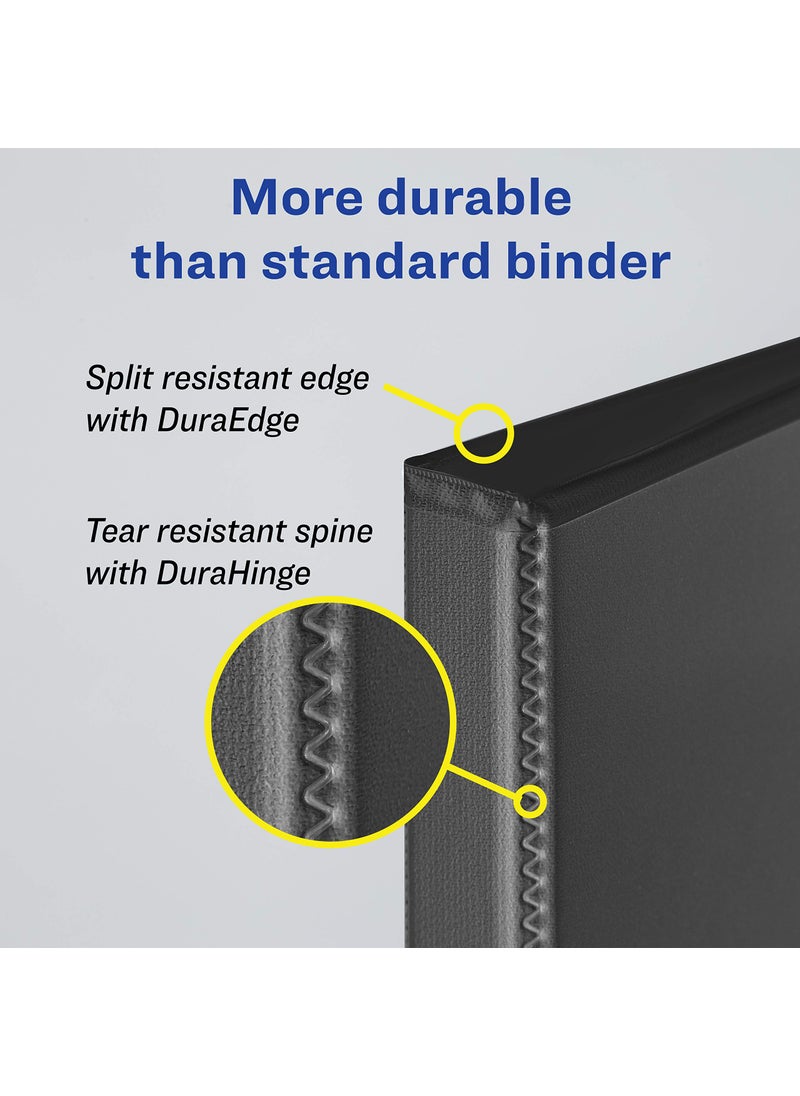 AVERY Avery 27250 Durable Binder with Slant Rings, 11 x 8 1/2, 1", Black  - Image 3