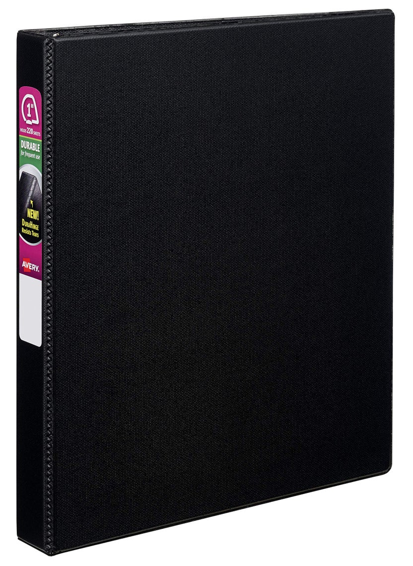 AVERY Avery 27250 Durable Binder with Slant Rings, 11 x 8 1/2, 1", Black  - Image 1