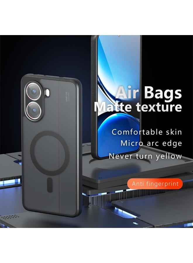 اس-توب جراب لهاتف Redmi Turbo 4 / Xiaomi Poco X7Pro Armor MagSafe Precise Hole PC Hybrid TPU جراب هاتف - Image 2