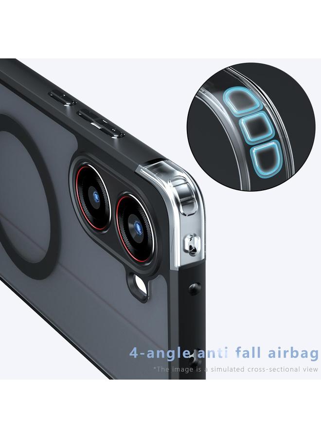 اس-توب جراب لهاتف Redmi Turbo 4 / Xiaomi Poco X7Pro Armor MagSafe Precise Hole PC Hybrid TPU جراب هاتف - Image 5