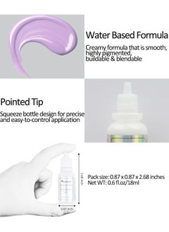 Mysense Mysense Pastel Purple Face Body Paint,Water Based Washable Face Paint,Non-toxic Cream Body Paint for Adults and Children,Purple Face Painting for Halloween SFX Ursula Costume Cosplay Makeup,0.6oz  - Image 2