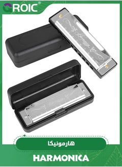 GROIC Harmonica, C Key Blues Harmonica for Beginners and Adults, 10 Holes Mouth Organ Blues Harp Diatonic Harmonica,Children Musical Instrument(Silver)  - Image 1