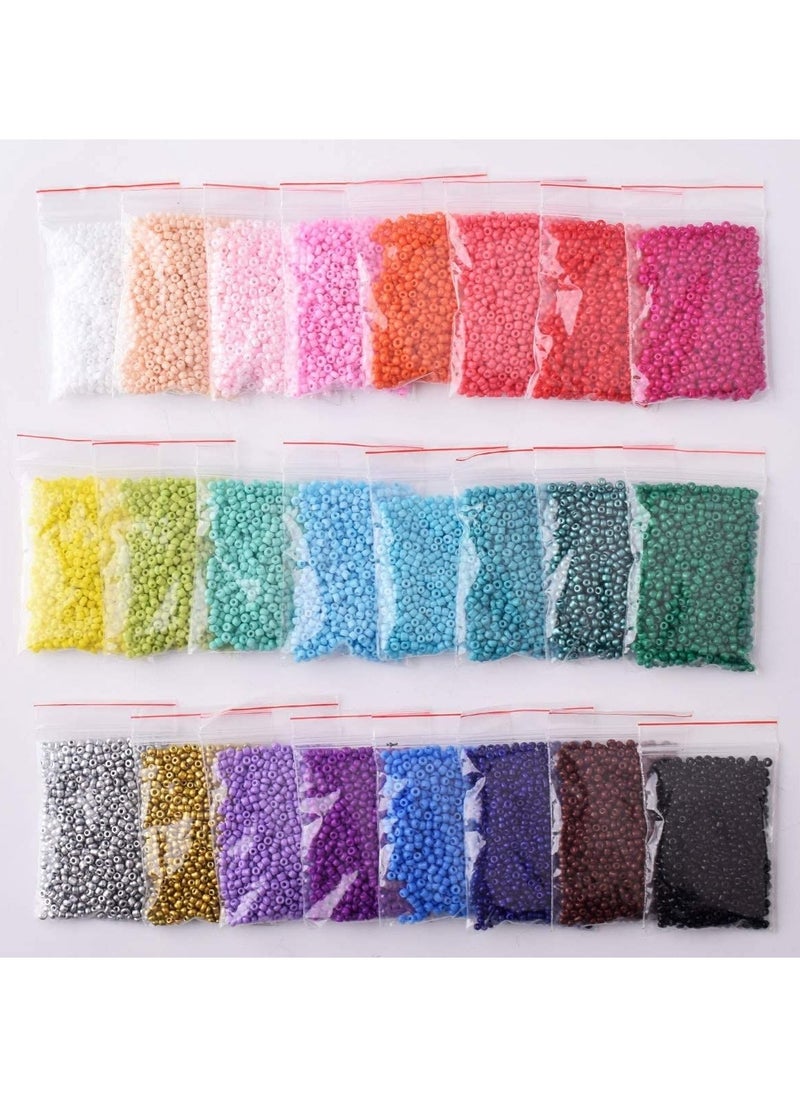 Huitich - Seed Beads DIY Kit Create Your Own Jewelry Bracelets Necklaces and Arts and Crafts with Round Shape Rings Scissors and Hooks - Image 1