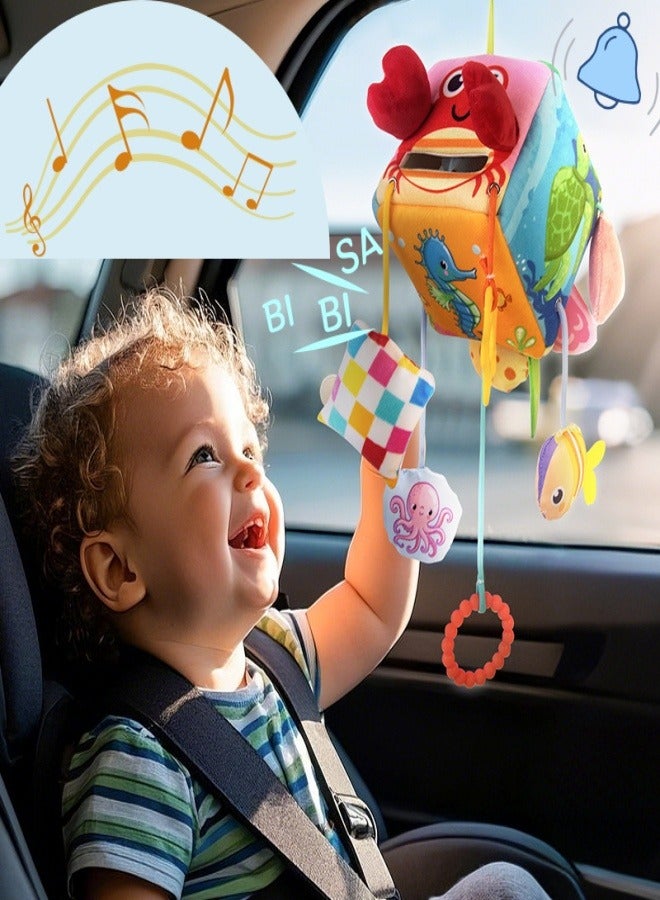 Crib Hanging Toys Baby Rattles Plush Animals Stroller Soft Hanging Bells Toys Sensory Car Seat Toys Suitable for Babies Aged 0-12 Months  - Image 1