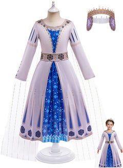 VUCATIN Wish Asha Cosplay Dress Up Costume Girls Princess Dress Cosplay Outfits with Accessories 2+ Year Old Girls (A)  - Image 1