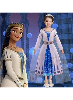 VUCATIN Wish Asha Cosplay Dress Up Costume Girls Princess Dress Cosplay Outfits with Accessories 2+ Year Old Girls (A)  - Image 5