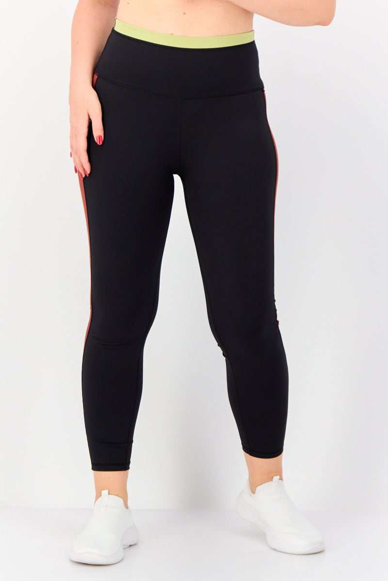 Hurley Women Sportswear Fit Pull On Training Leggings, Black - Image 1