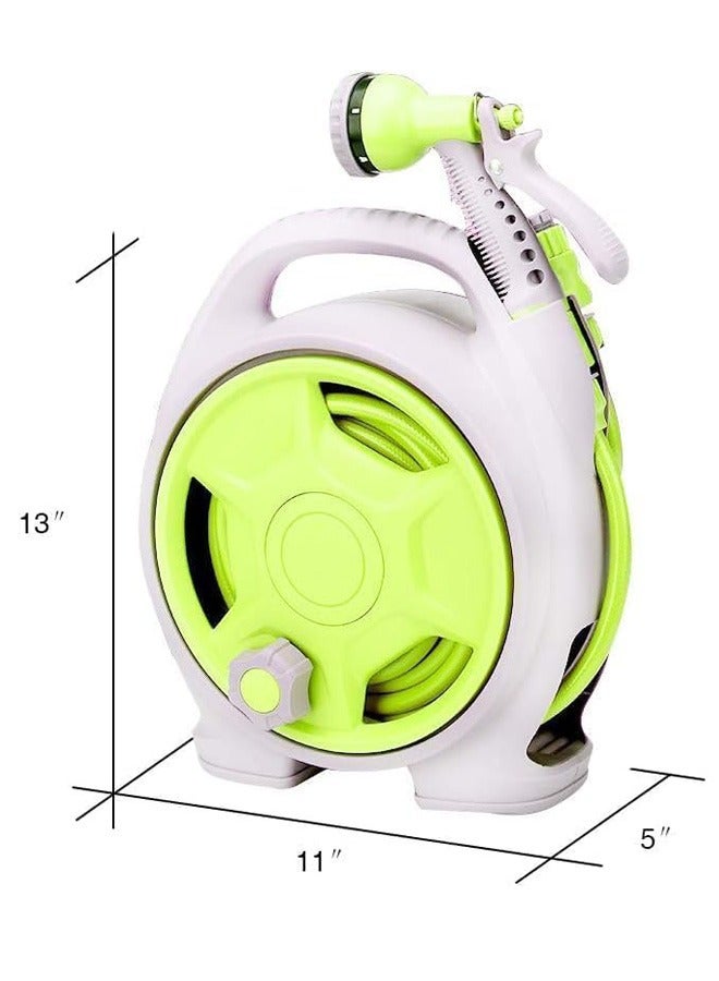 رات سو بكرة خرطوم حديقة قابلة للسحب، خرطوم محمول مريح مع فوهة رش 6 وظائف لري وتنظيف متعدد الاستخدامات وغير ذلك، 15.24 متر - Image 2